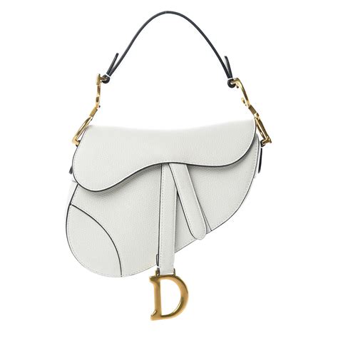 christian dior white bag|white Christian Dior saddle bag.